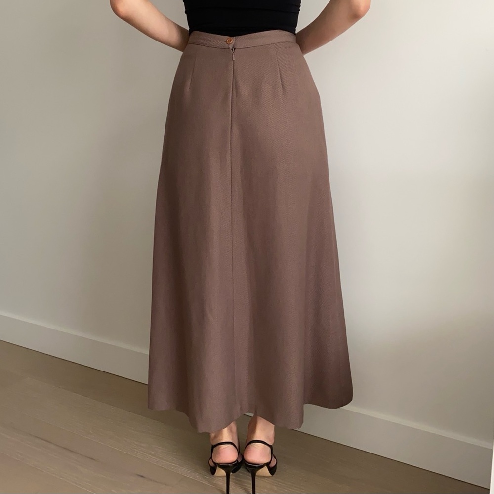 Vintage horsebit detail tailored maxi skirt - Picture 3 of 9